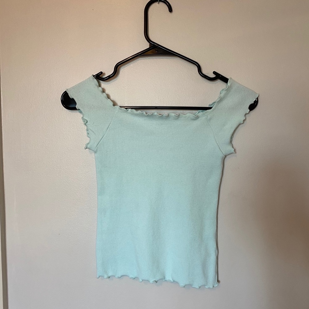 light blue Aeropostale off the shoulder shirt!!